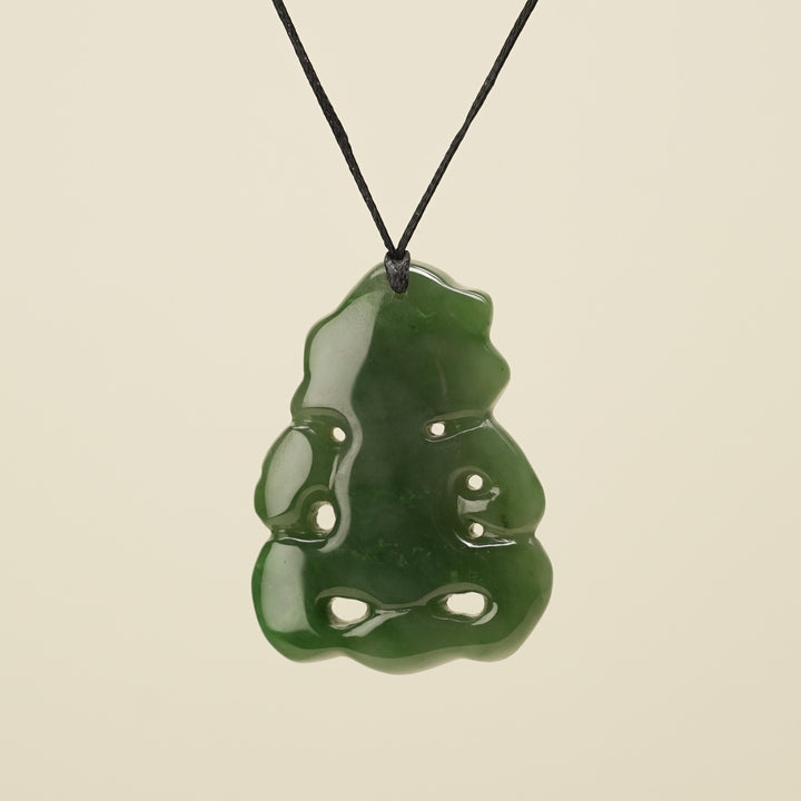 Hei Tiki Kawakawa Greenstone Large Pendant