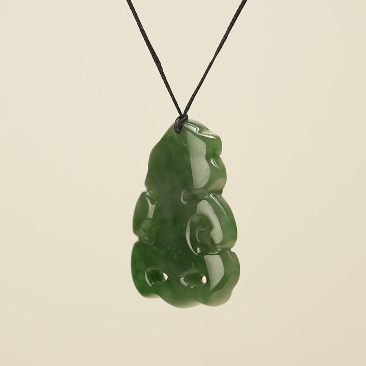Hei Tiki Kawakawa Greenstone Large Pendant