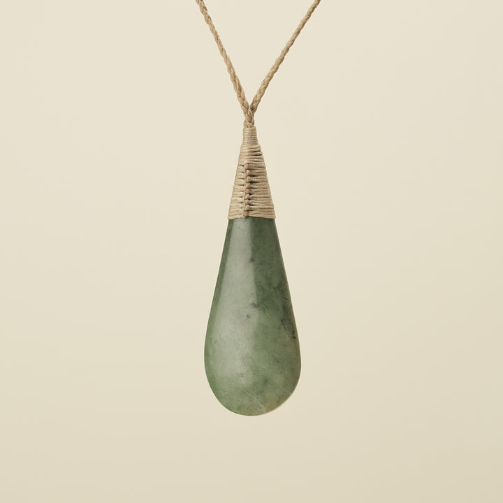 Roimata Large Kōkopu Bound Pounamu Pendant