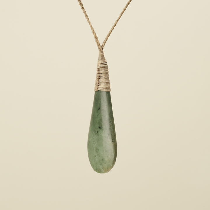 Roimata Large Kōkopu Bound Pounamu Pendant