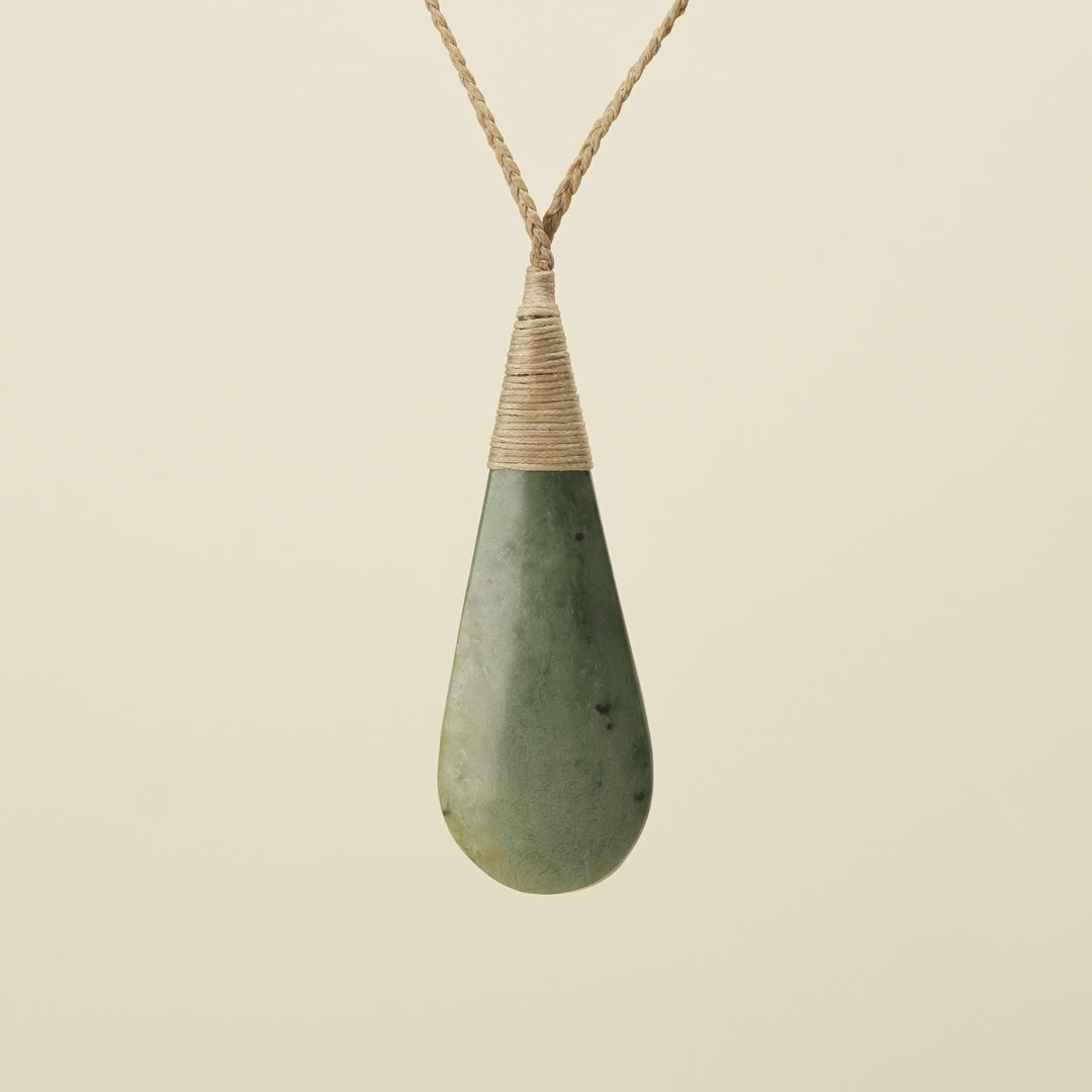 Roimata Large Kōkopu Bound Pounamu Pendant