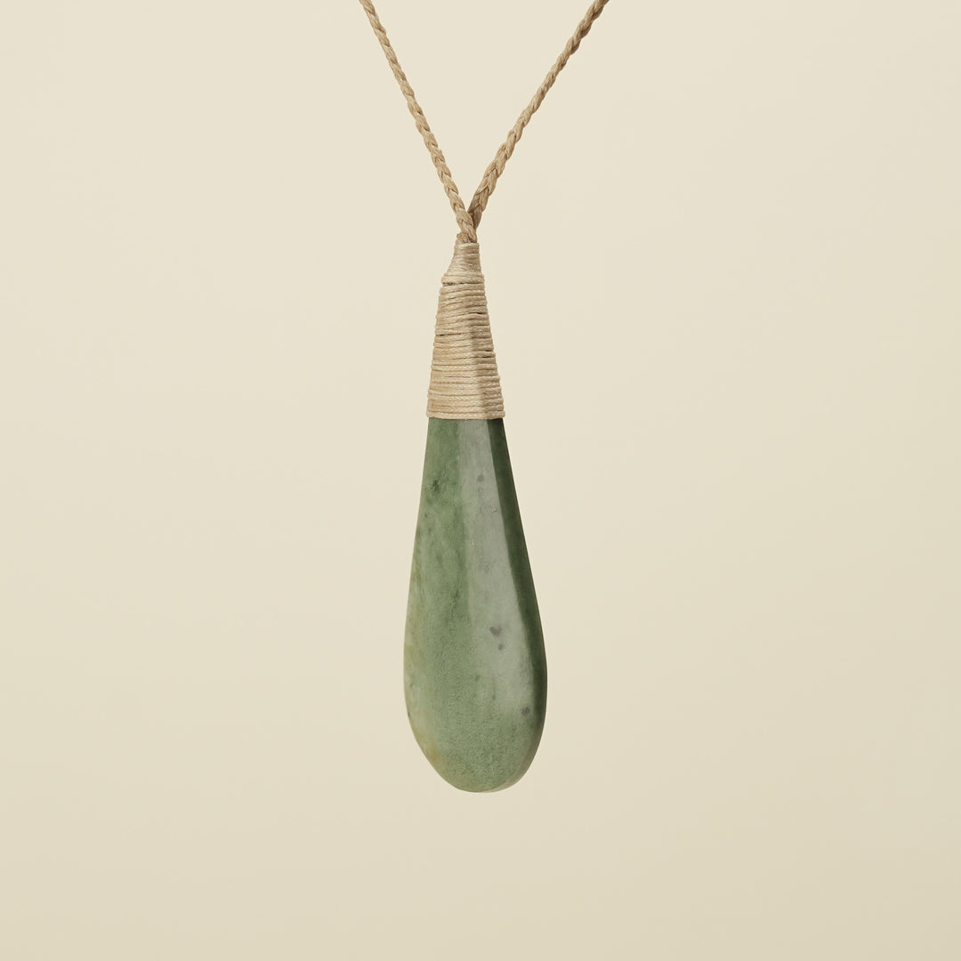 Roimata Large Kōkopu Bound Pounamu Pendant
