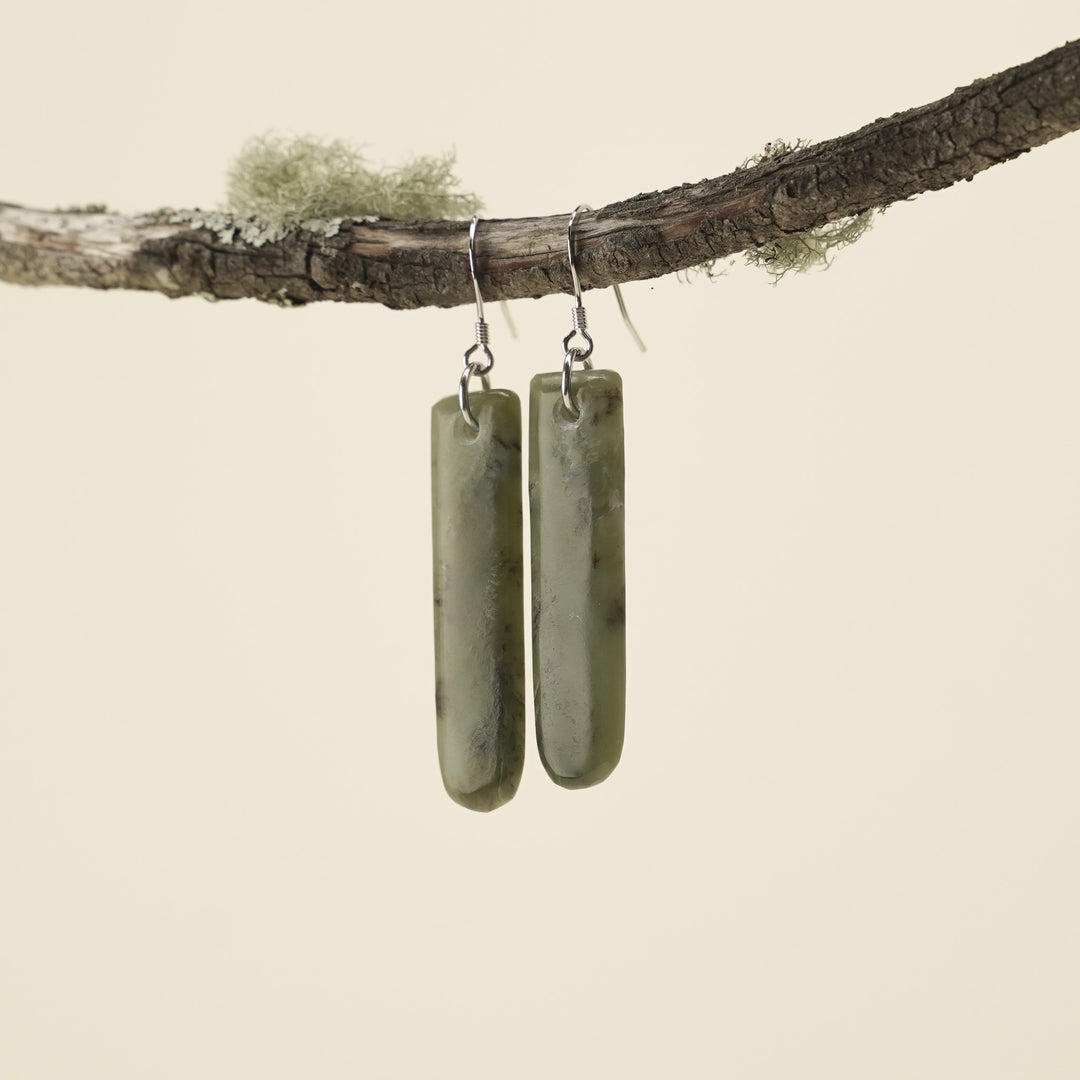 Drop Pounamu Small Earrings 40mm