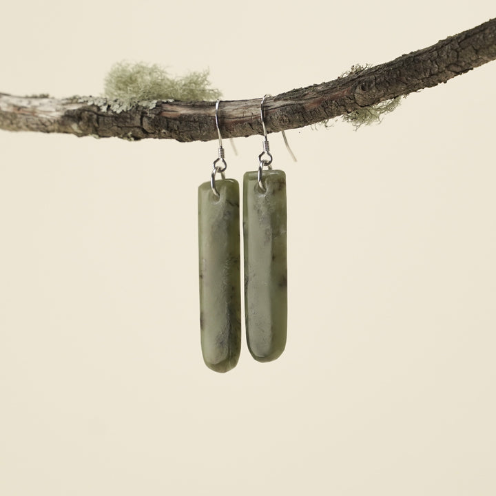 Drop Pounamu Small Earrings 40mm