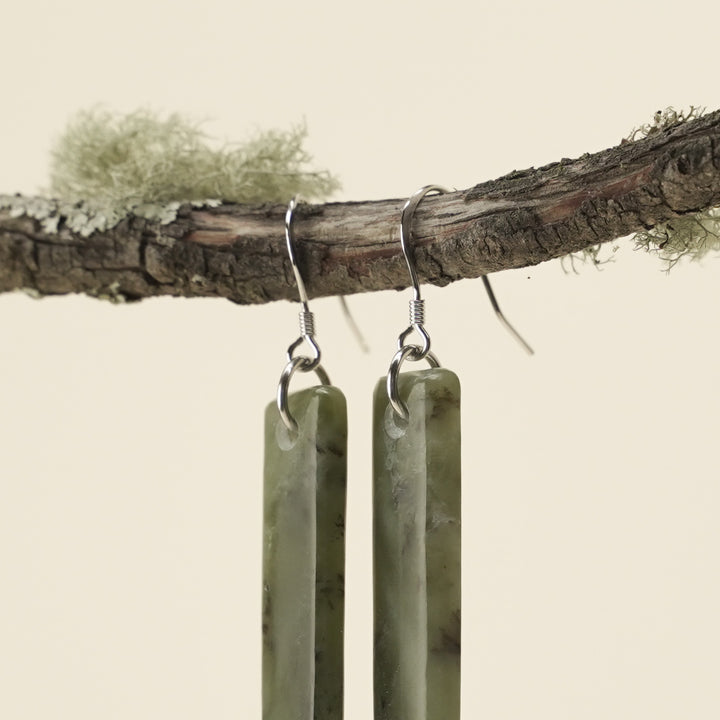Drop Pounamu Small Earrings 40mm