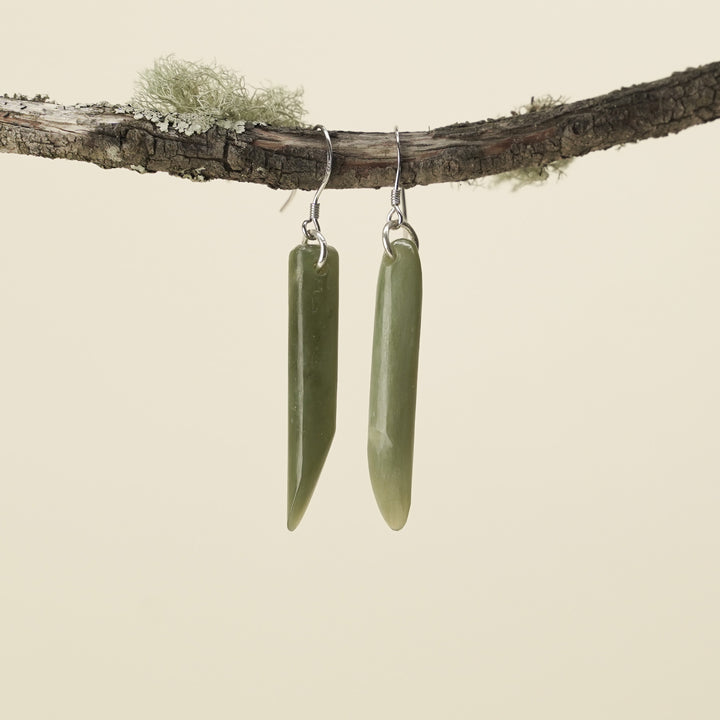 Drop Pounamu Small Earrings 40mm
