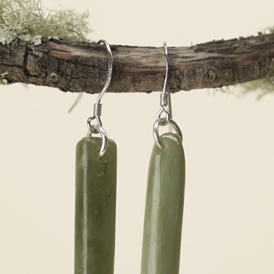 Drop Pounamu Small Earrings 40mm