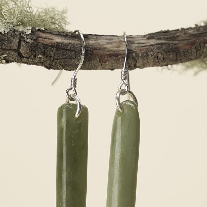 Drop Pounamu Small Earrings 40mm