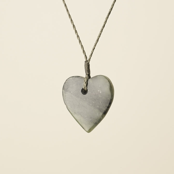Manawa Heart Hapopo – Pounamu Small Medium Pendant