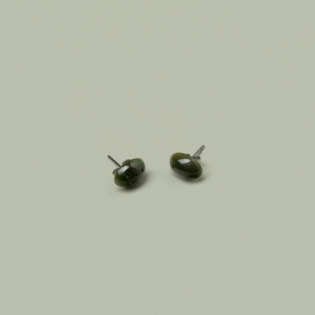 Large Oval Stud Earrings