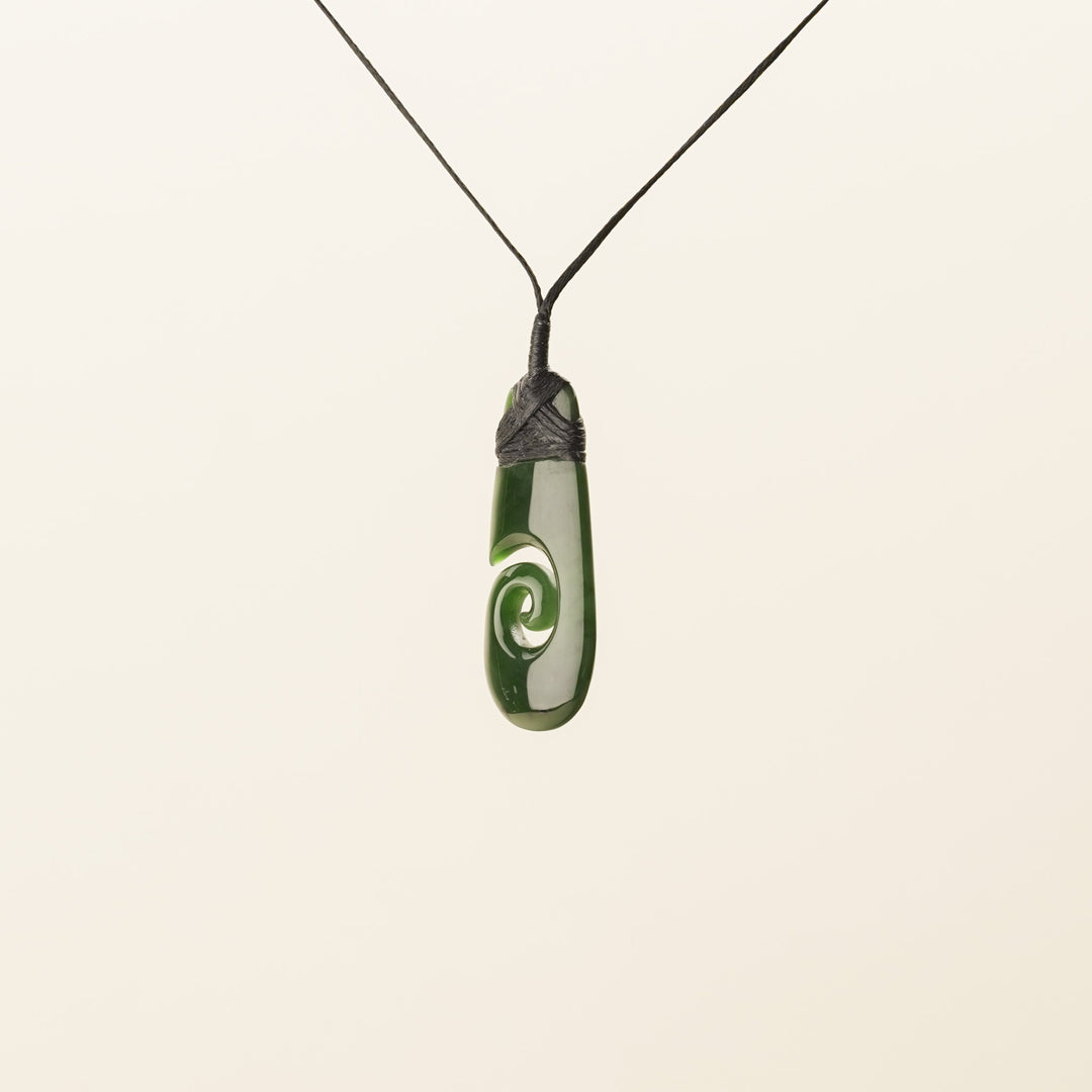 Greenstone Medium Koru Roimata Pendant