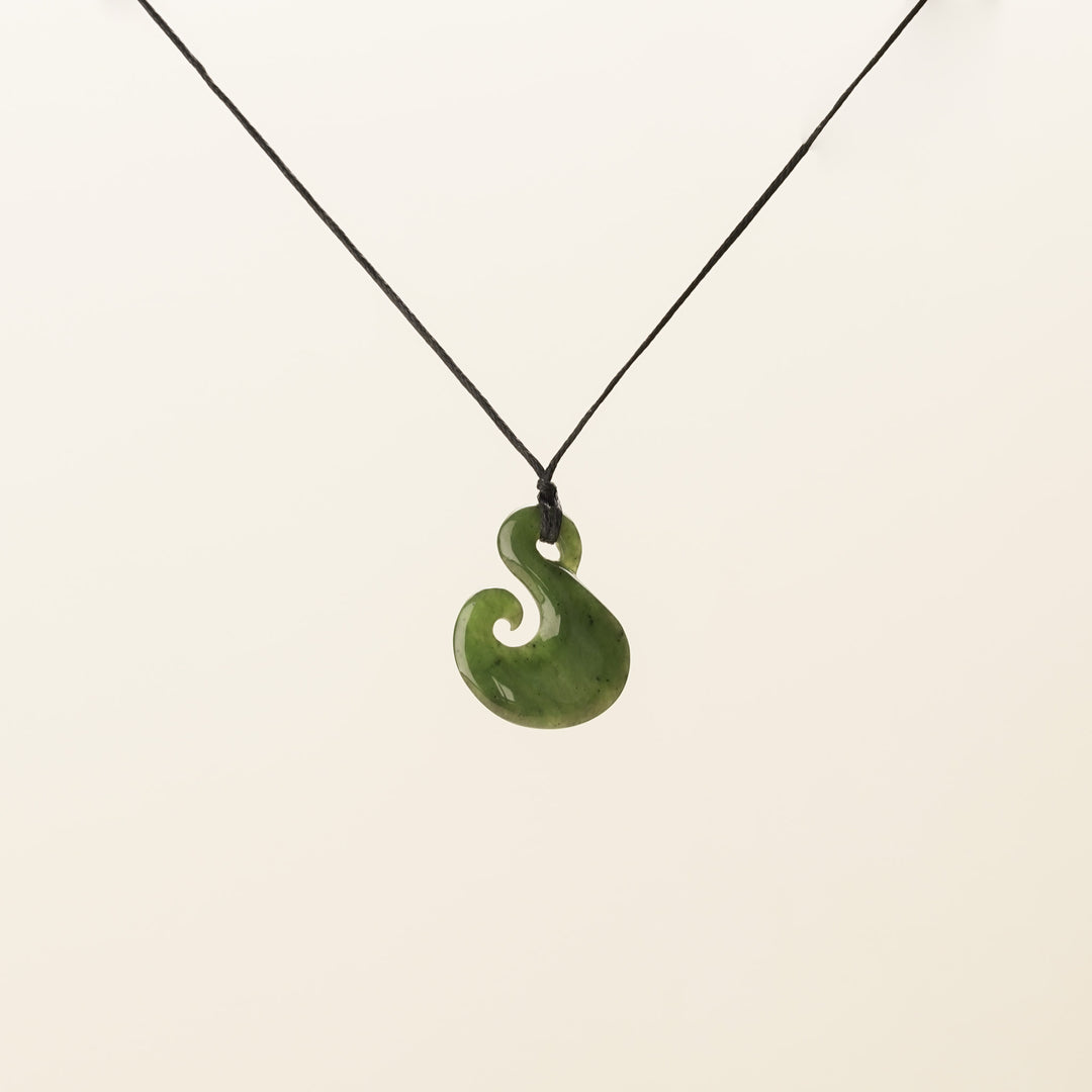 Medium Hei Matau Greenstone Pendant