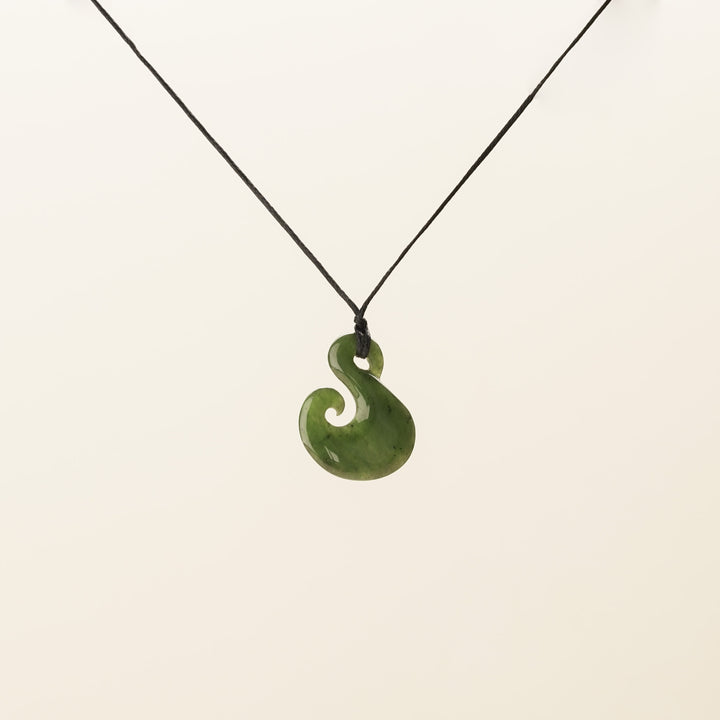 Medium Hei Matau Greenstone Pendant