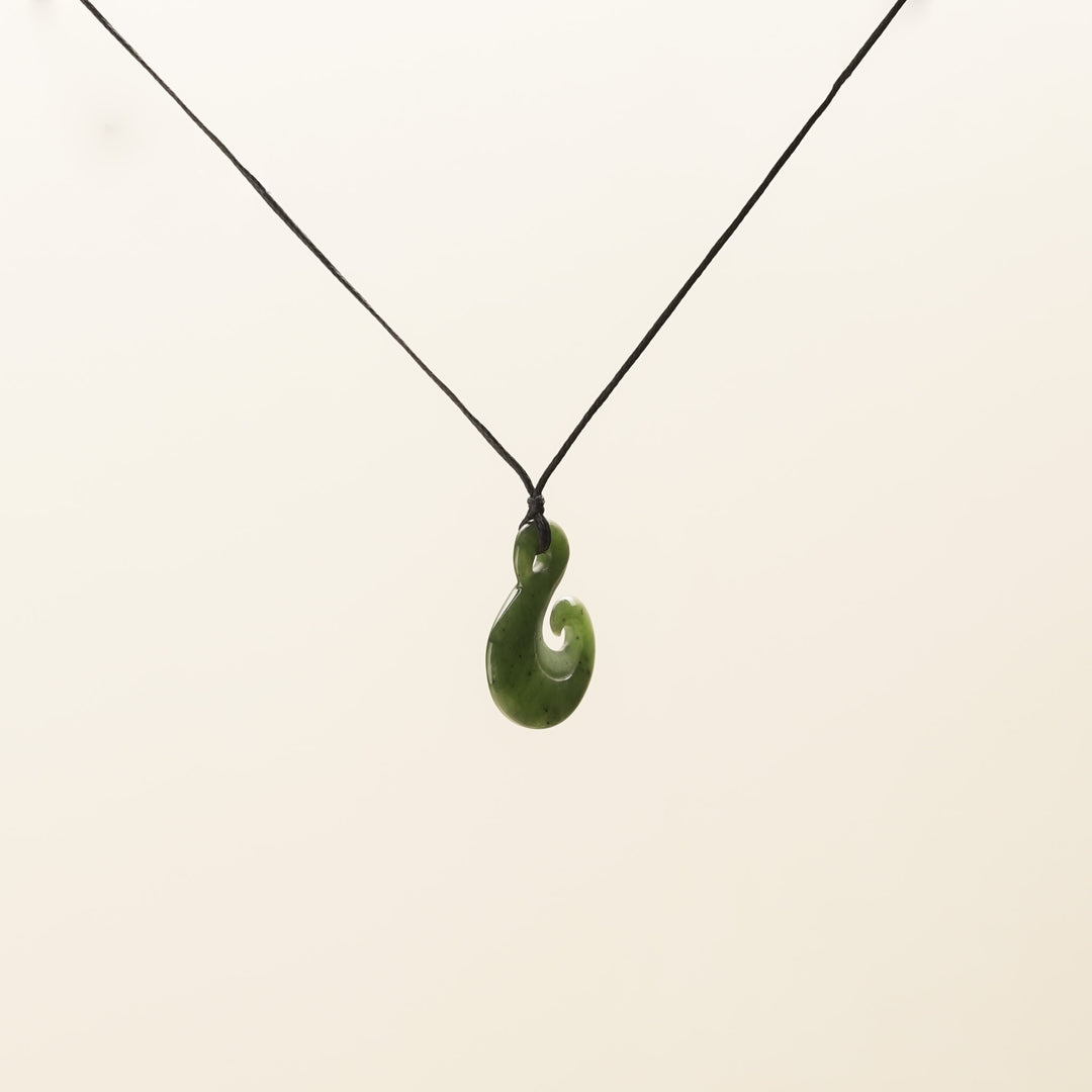 Medium Hei Matau Greenstone Pendant