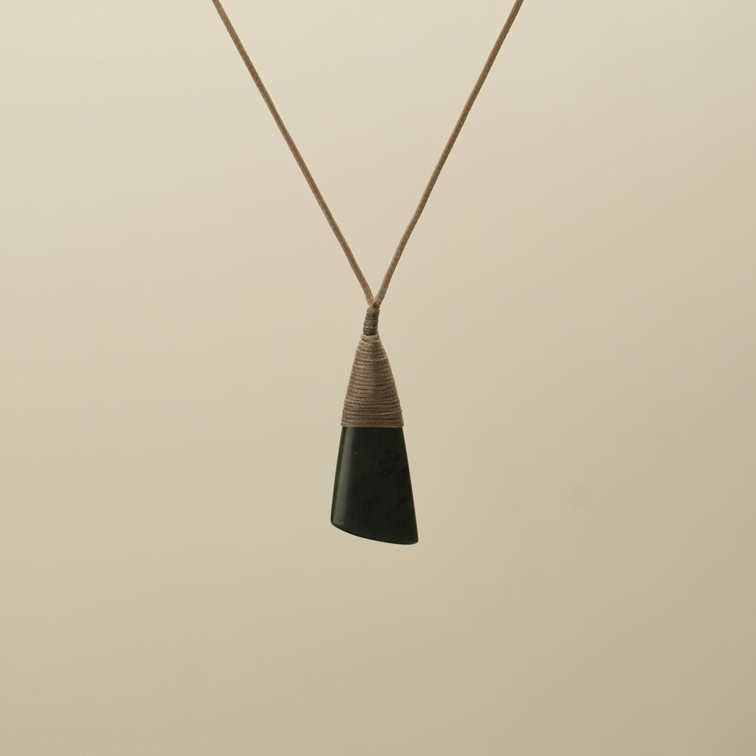 Dark Kawakawa Toki Pounamu Pendant