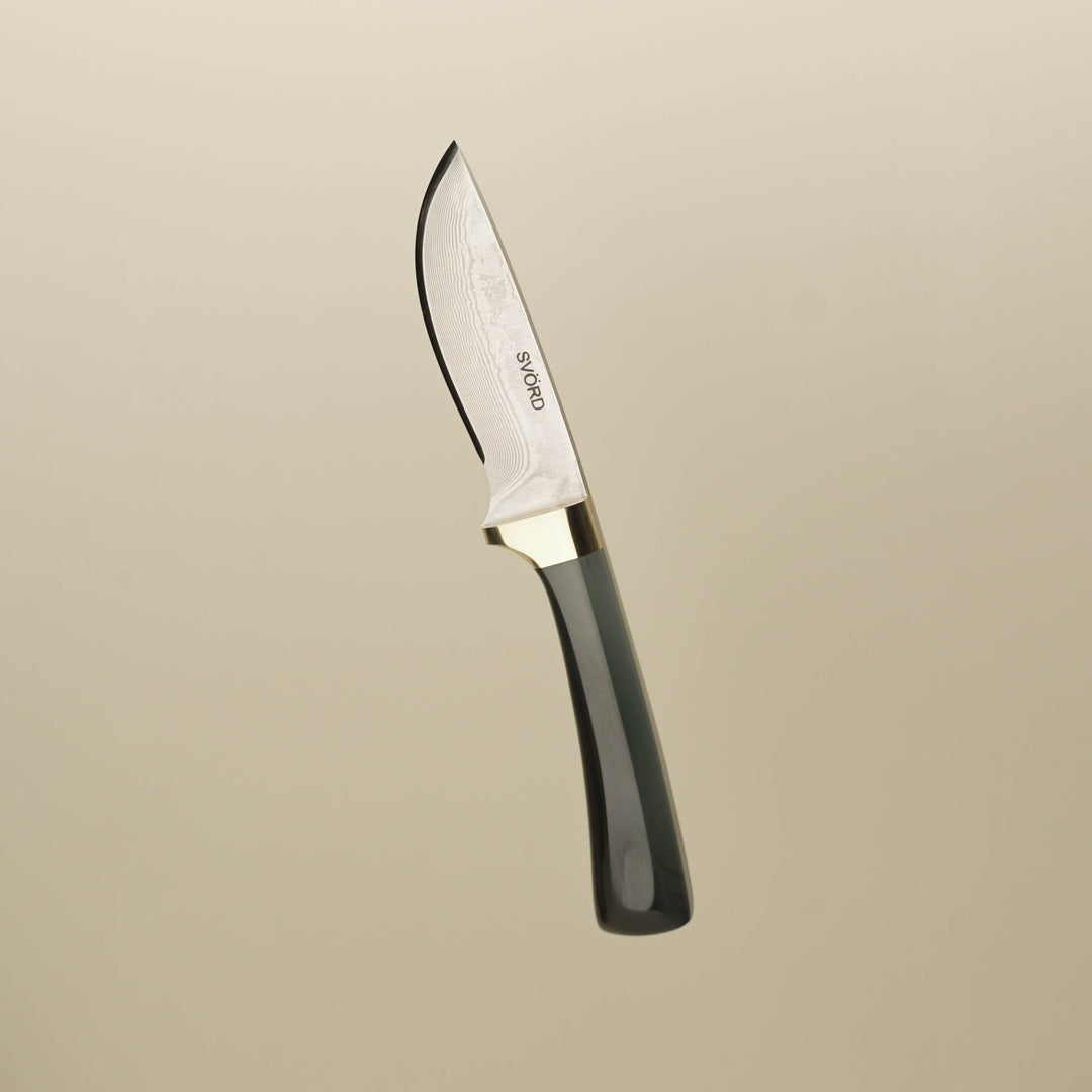 Greenstone Hunting Knife: Svord Damascus Blade