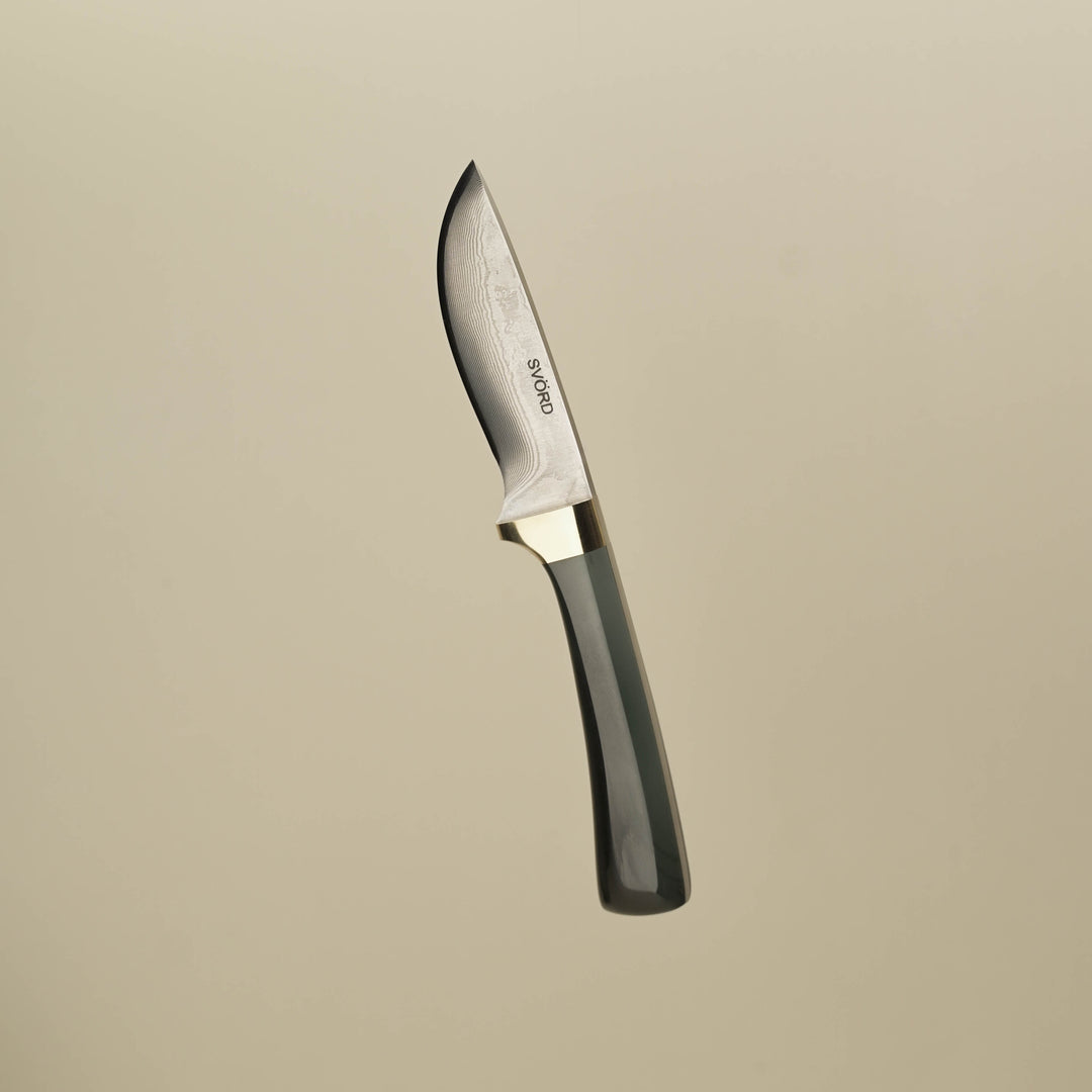 Greenstone Hunting Knife: Svord Damascus Blade
