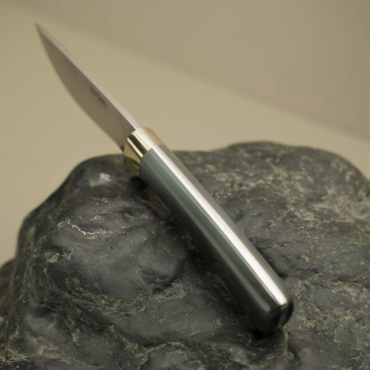 Greenstone Hunting Knife: Svord Damascus Blade