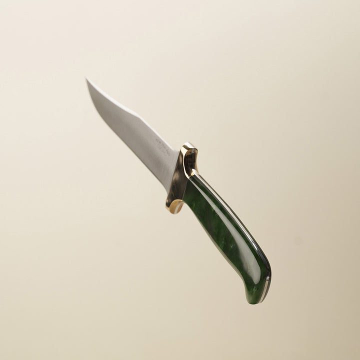 Pounamu Bowie Knife: Carbon Steel Blade 16.5cm