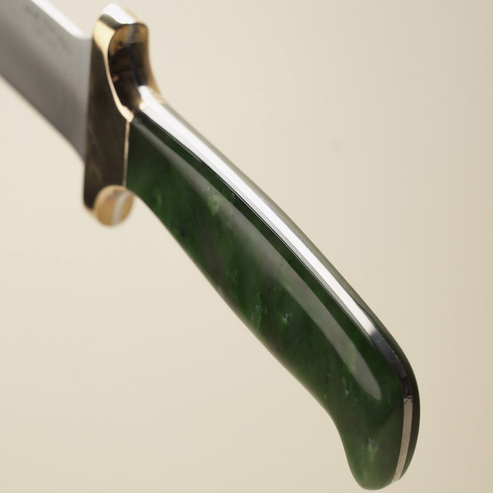 Pounamu Bowie Knife: Carbon Steel Blade 16.5cm