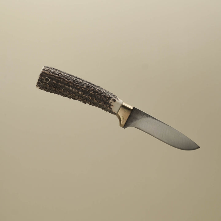 NZ Stag Antler Bird & Trout Knife: Svord Carbon Steel 9cm