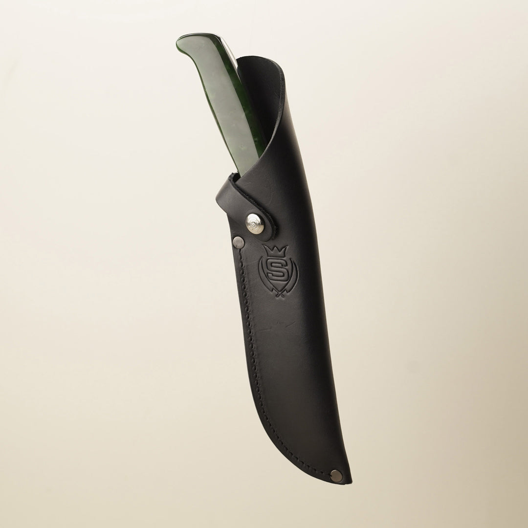 Pounamu Bowie Knife: Carbon Steel Blade 16.5cm