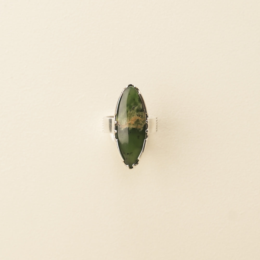 Flower Pounamu Sliver Ring