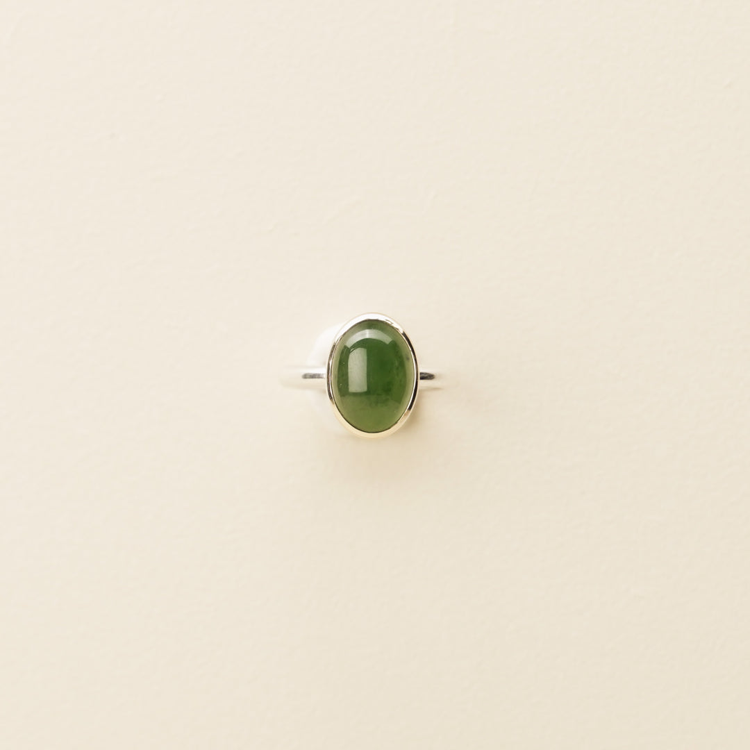 Kahurangi Pounamu Ring 9ct Gold & Sterling Silver
