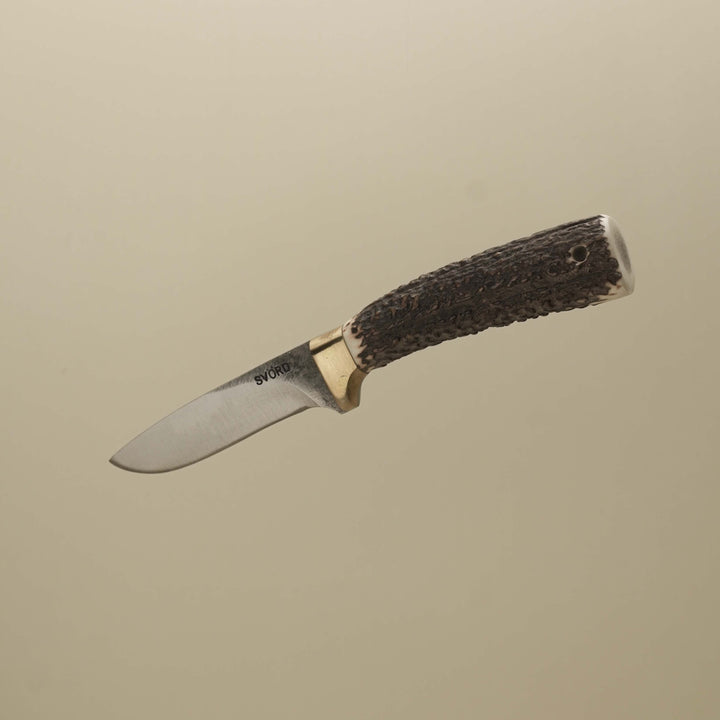 NZ Stag Antler Bird & Trout Knife: Svord Carbon Steel 9cm