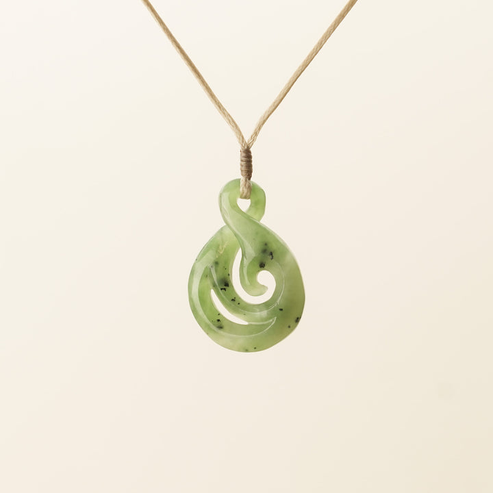 Pikorua Koru Pounamu Medium Pendant