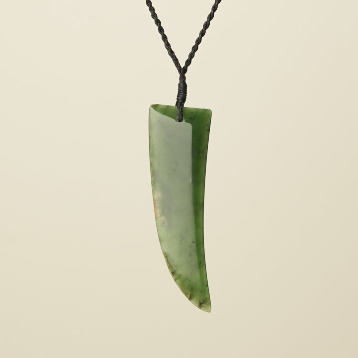 Niho Tooth Flower Putiputi Pounamu Large Pendant