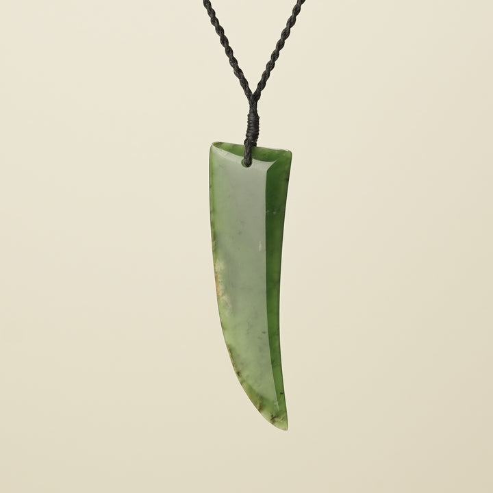 Niho Tooth Flower Putiputi Pounamu Large Pendant