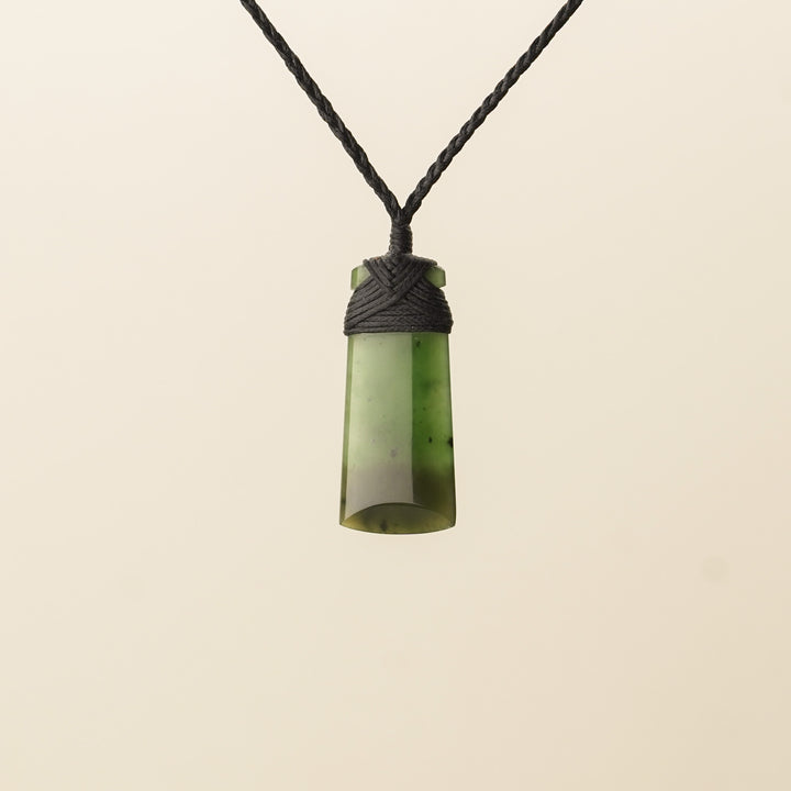 Toki Pounamu Extra Small Pendant Black Binding