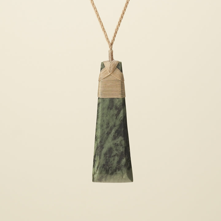 Toki Inanga Matte Pounamu Large Pendant