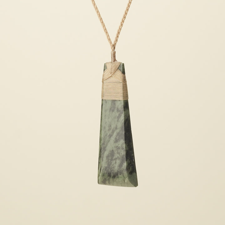 Toki Inanga Matte Pounamu Large Pendant