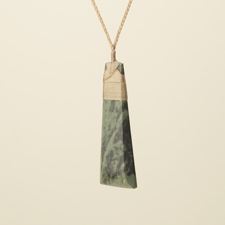 Toki Inanga Matte Pounamu Large Pendant
