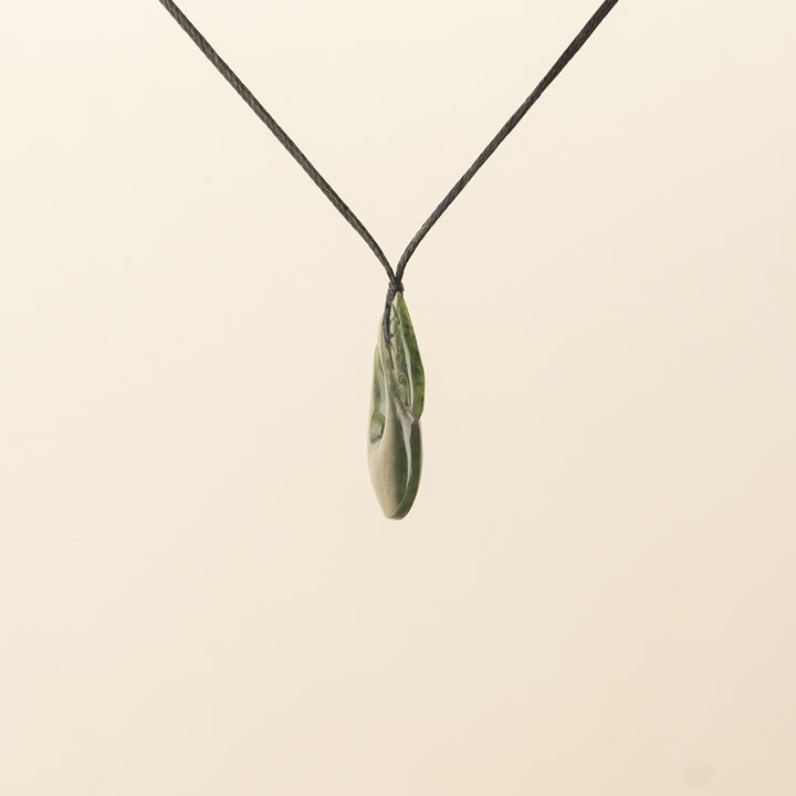 Pounamu Manaia Small Pendant, Black Binding