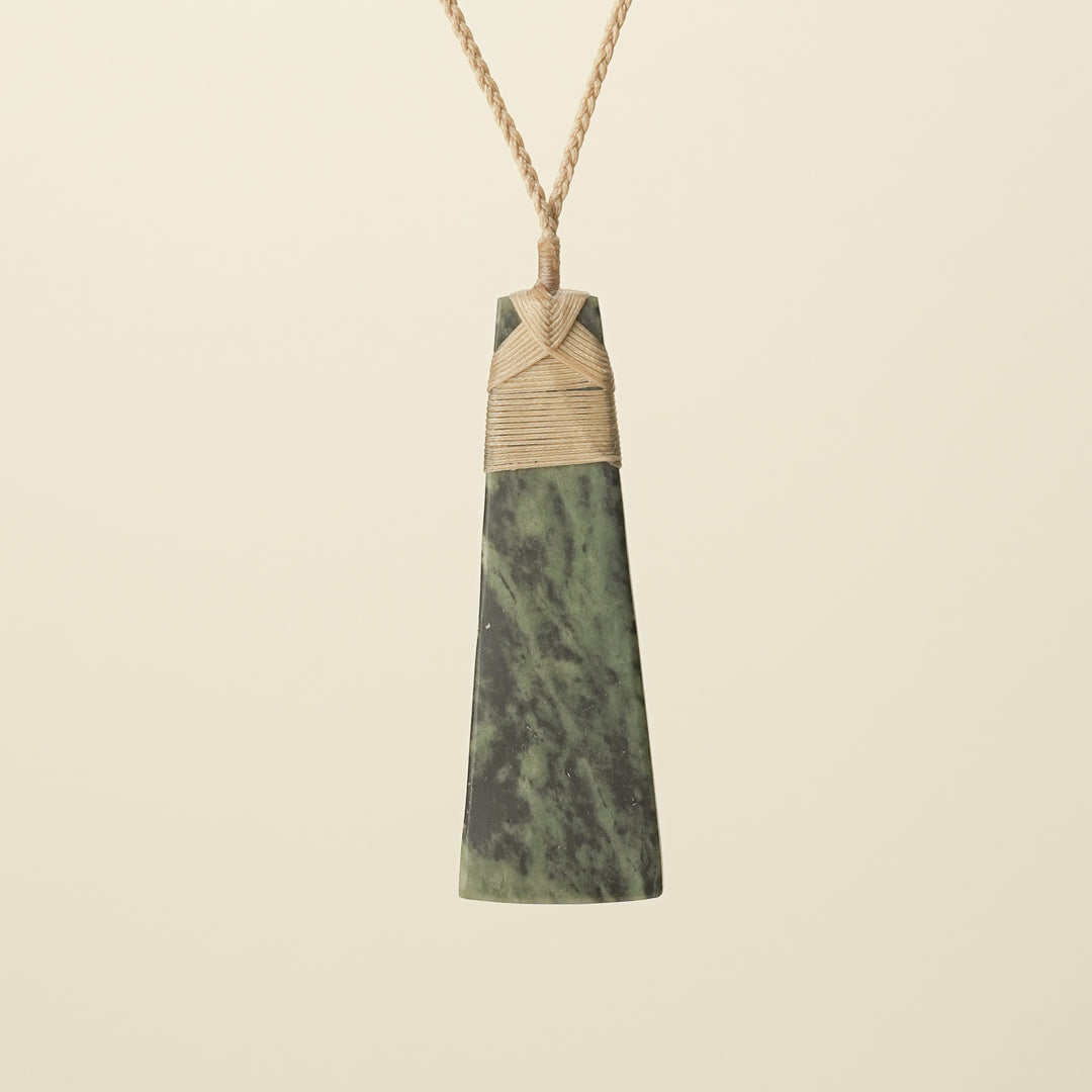 Toki Inanga Matte Pounamu Large Pendant