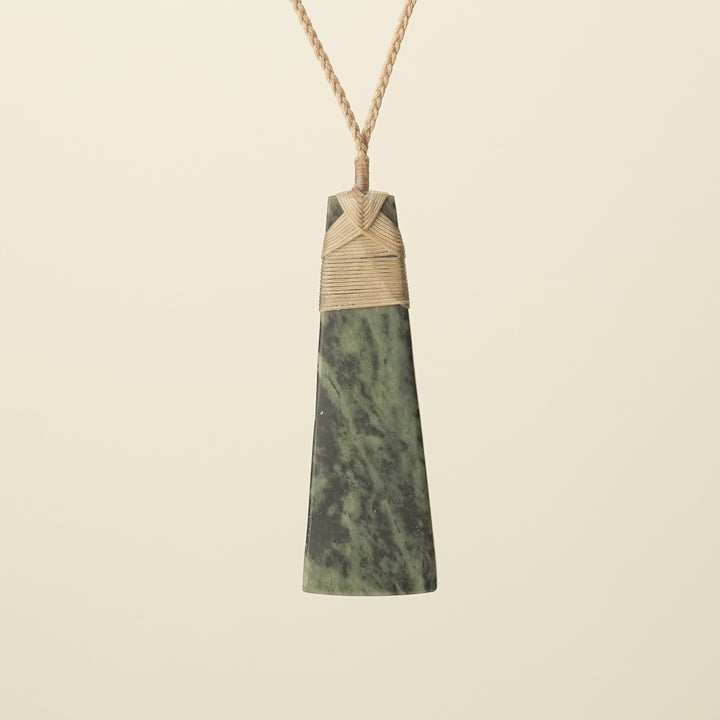 Toki Inanga Matte Pounamu Large Pendant