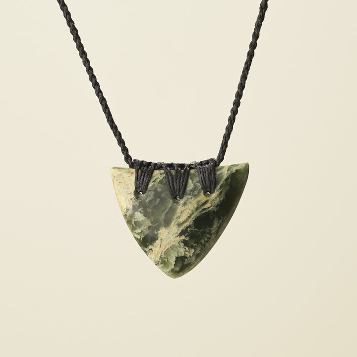 Niho Tooth Flower Pounamu Medium Pendant