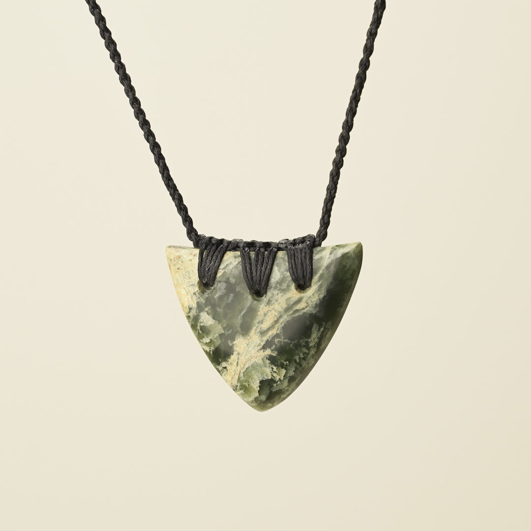 Niho Tooth Flower Pounamu Medium Pendant