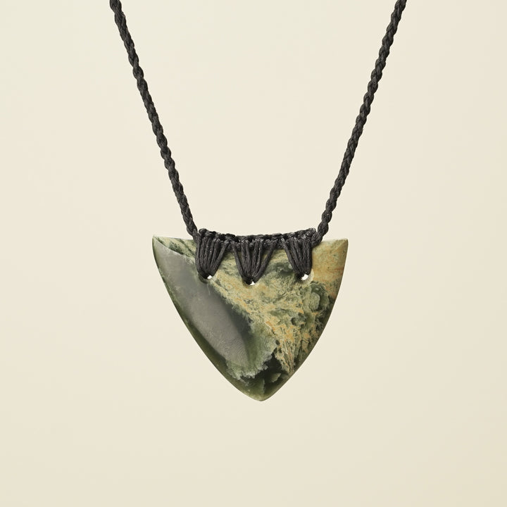 Niho Tooth Flower Pounamu Medium Pendant