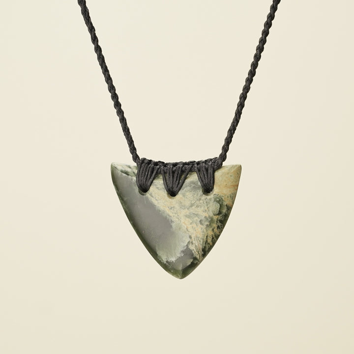 Niho Tooth Flower Pounamu Medium Pendant