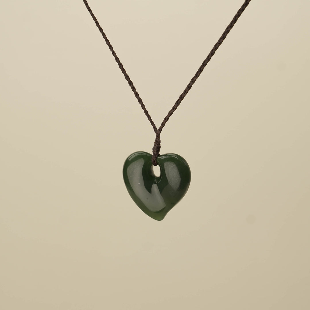 Manawa Heart Greenstone Medium Pendant