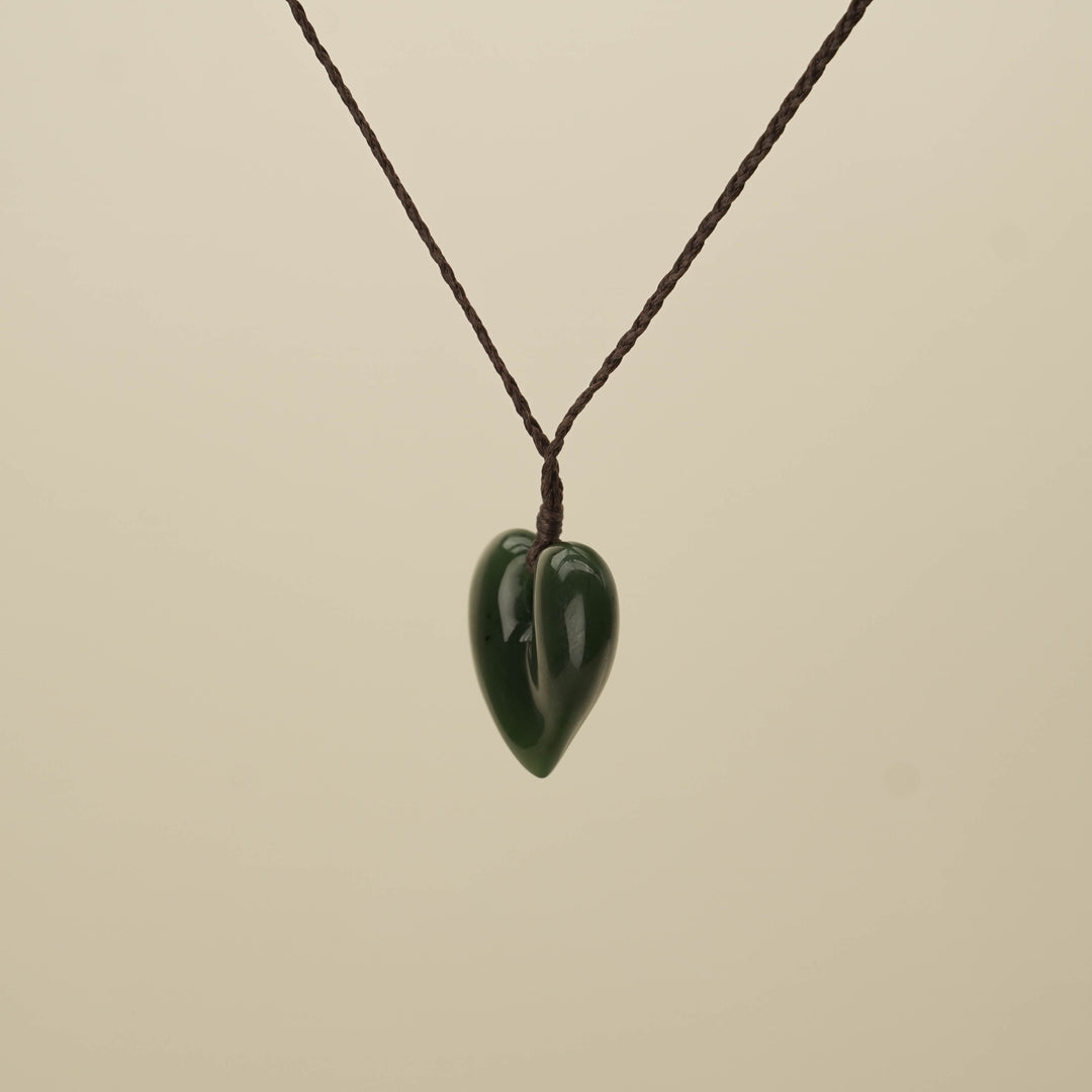 Manawa Heart Greenstone Medium Pendant