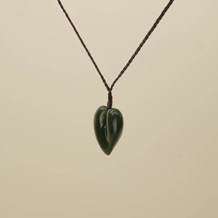 Manawa Heart Greenstone Medium Pendant