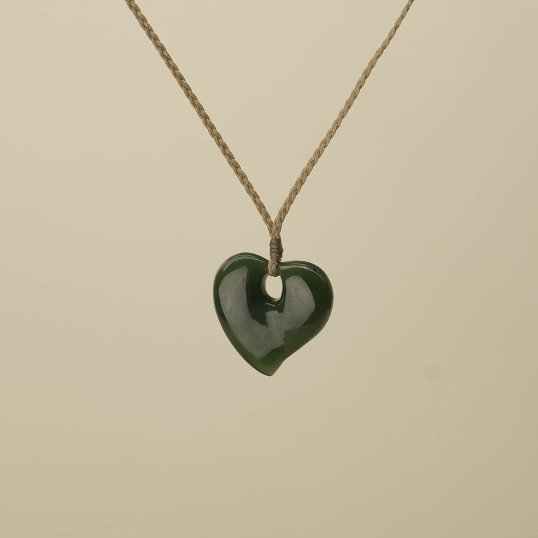 Manawa Heart Greenstone Medium Pendant