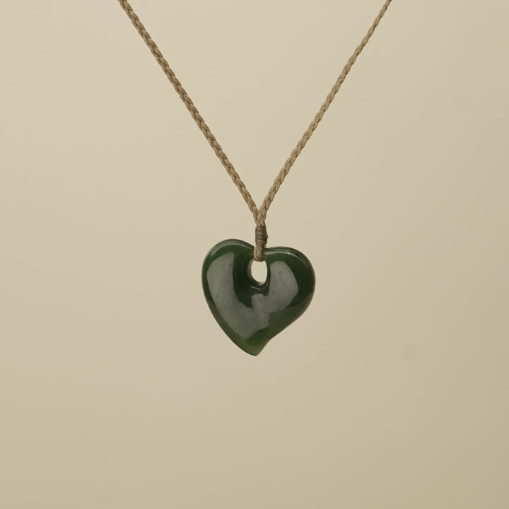 Manawa Heart Greenstone Medium Pendant