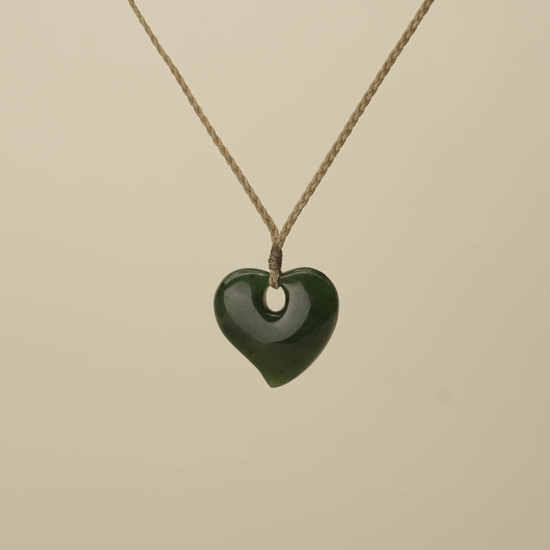 Manawa Heart Greenstone Medium Pendant