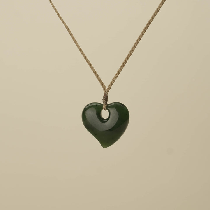Manawa Heart Greenstone Medium Pendant